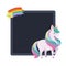 Cute notepad with unicorn