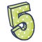 Cute number five celebration icon