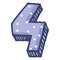 Cute number four celebration icon