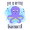 Cute octopus. Vector illustration