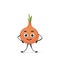 Cute onion character cartoon mascot vegetable healthy food concept isolated