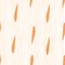 Cute orange carrot seamless pattern on stripes background. Botanical wallpaper