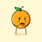cute orange character with disgusting expression and tongue sticking out