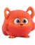 Cute orange furry monster on a transparent background