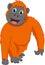 Cute orangutan cartoon