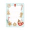 Cute organizer with place for notes. Trendy Christmas To Do List.