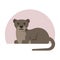 Cute otter flat icon