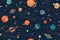 Cute outer space seamless background pattern. Generative ai