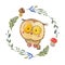 Cute owl Owlet for kindergarten, nursery, children clothing, baby pattern