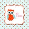 Cute owl with text Back to school, illustration