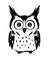 Cute Owl vector black and white