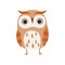 Cute Owlet, Adorable Owl Bird Vector Illustration