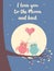 Cute owls with heart balloon is sitting on the branch under the moon. I love you to the moon and back quote