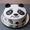 Cute Panda Bear Cake With Traditional Vietnamese Design