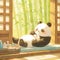 Cute Panda Bonding Moment
