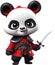 Cute Panda in a cartoon character. AI-Generated.