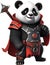 Cute Panda in a cartoon character. AI-Generated.