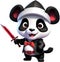 Cute Panda in a cartoon character. AI-Generated.