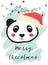 Cute panda christmas card
