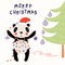 Cute panda Christmas card