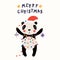 Cute panda Christmas card