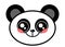 Cute Panda face kawaii face vector illustration design isolated