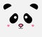 Cute panda face vector illustration