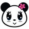 Cute Panda Girl Cartoon Vector