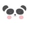 Cute panda mask background. Vector illustration