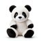 Cute Panda Plush Toy Isolated on White Background. Generative ai