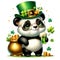 Cute Panda St Patrick\\\'s Day Clipart Illustration AI Generative