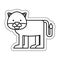 cute panter character icon