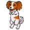 Cute papillon dog cartoon standing