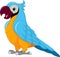 Cute parrot cartoon posing