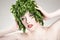 Cute parsley haired woman