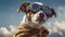 Cute Parson Russell Terrier Wearing Pilot Goggles and Scarf Ready for Action - Generative AI