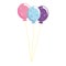 Cute pastel colored birthday balloons