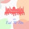 Cute pastel eid al-fitr illustration Free Vector