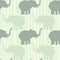 Cute pastel elephant seamless pattern background illustration