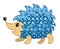 Cute patchwork hedgehog