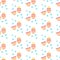 Cute pattern with Easter decoration eggs