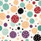Cute pattern with polka dots in an earthy palette (tiled)