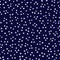 Cute pattern in small flower. Small white flowers on dark blue background