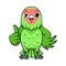 Cute peach faced love bird cartoon giving thumb up