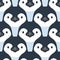 Cute penguin babies. Vector seamless pattern
