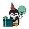 Cute penguin birthday gift balloon