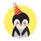 Cute penguin birthday party hat