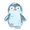 Cute penguin cartoon Freeze vector