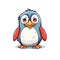 Cute penguin cartoon illustration