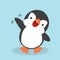 Cute Penguin cartoon minimal flat